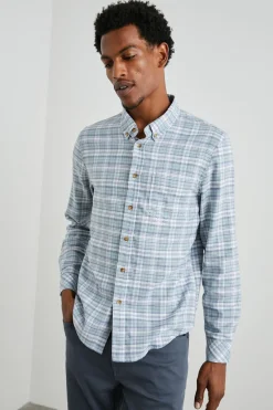 REID SHIRT - SAGE GLASS WHITE|Rails Sale