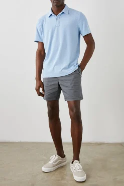 RHEN POLO SHIRT - TERRY CHAMBRAY BLUE|Rails Discount