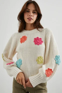 ROMY SWEATER - IVORY MULTI DAISIES|Rails Hot