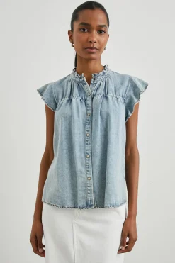 RUTHIE TOP - FADED INDIGO|Rails Outlet