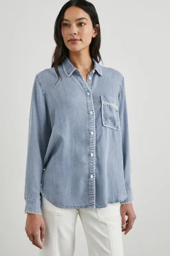SAYA SHIRT - MEDIUM CLOUD WASH|Rails Store