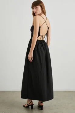 SILVIA DRESS - BLACK NYLON|Rails Discount