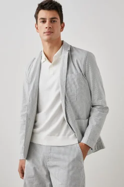 SORRENTO BLAZER - NAVY SEERSUCKER|Rails Best