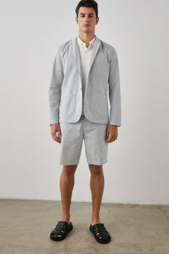 SORRENTO BLAZER - NAVY SEERSUCKER|Rails Best