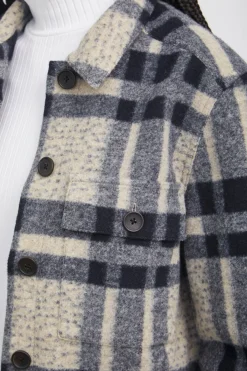 STEFFI JACKET - TAN PACIFIC CHECK|Rails Fashion