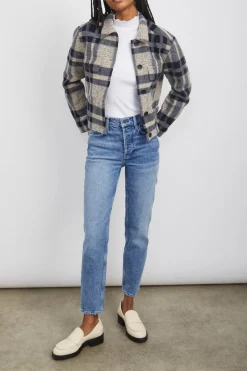 STEFFI JACKET - TAN PACIFIC CHECK|Rails Fashion