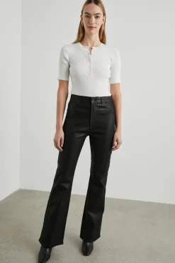 SUNSET SLIM FLARE - COATED NOIR|Rails Best