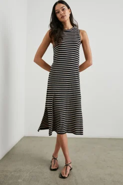 TANK DRESS - BLACK IVORY STRIPE|Rails Discount