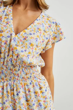 TARA DRESS - PAPAYA FLOWERS|Rails Sale