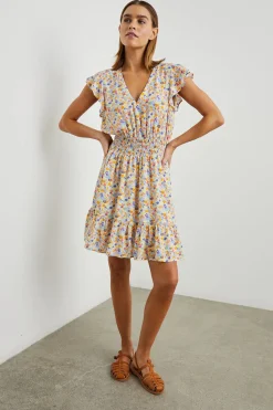 TARA DRESS - PAPAYA FLOWERS|Rails Sale