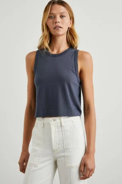 THE BOXY TANK - NAVY|Rails Clearance