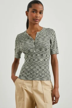 TONI TOP - MINT NAVY SPACE DYE|Rails Clearance