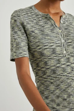 TONI TOP - MINT NAVY SPACE DYE|Rails Clearance
