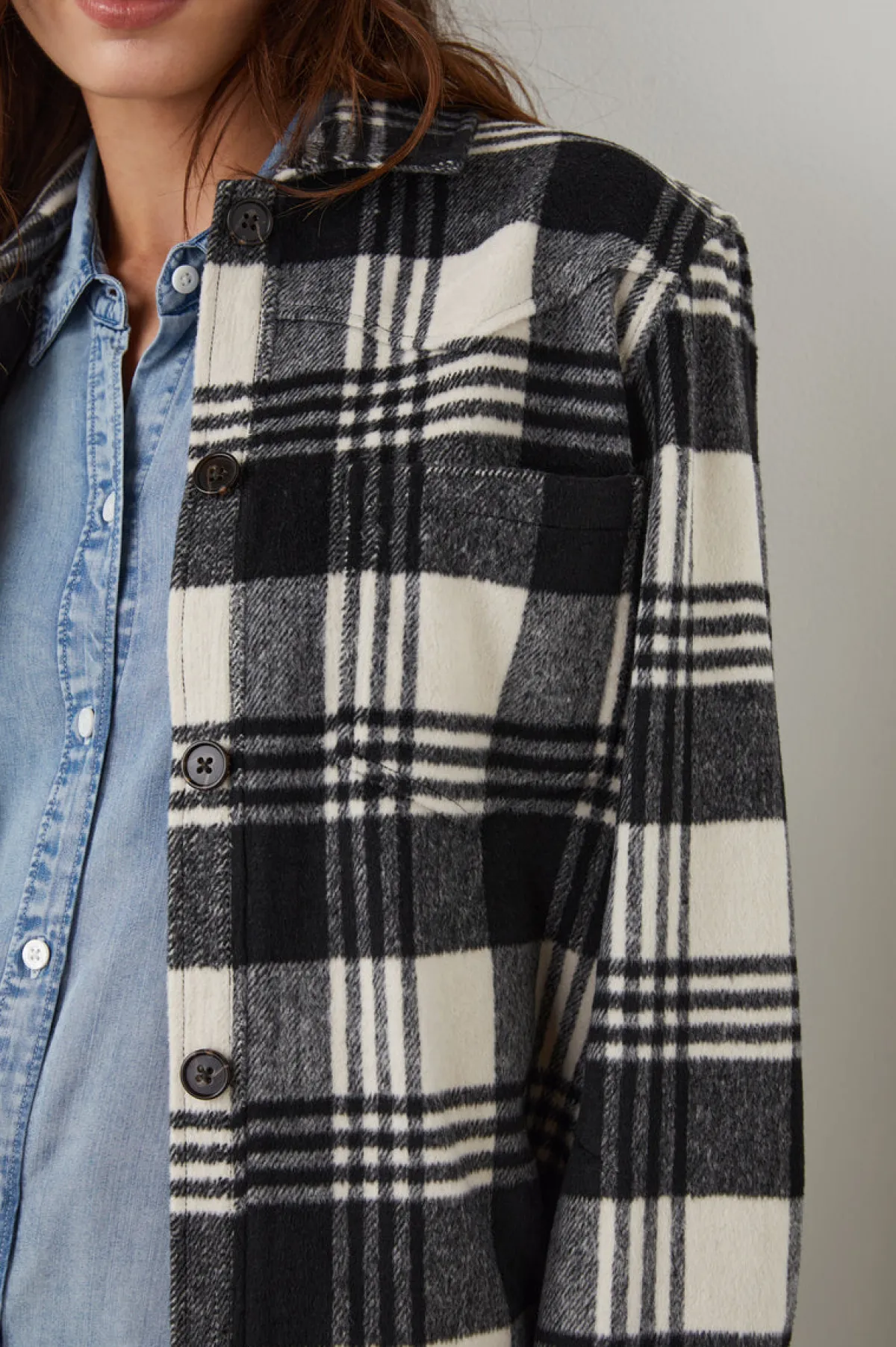 TRIPP SHIRT JACKET - OYSTER BLACK|Rails Shop