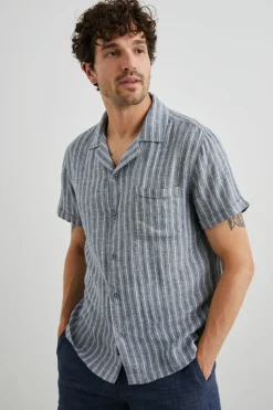 WAIMEA SHIRT - OCEAN MIST STRIPE|Rails Clearance