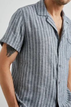 WAIMEA SHIRT - OCEAN MIST STRIPE|Rails Clearance
