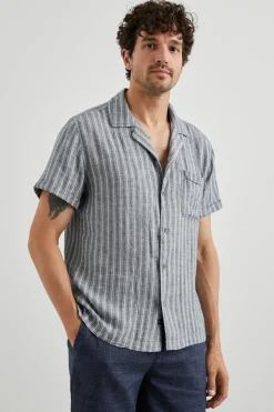 WAIMEA SHIRT - OCEAN MIST STRIPE|Rails Clearance