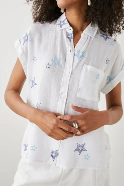 WHITNEY SHIRT - NAVY STITCHED STARS|Rails Flash Sale