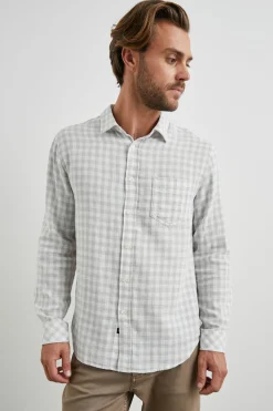 WYATT SHIRT - GREY GINGHAM MELANGE|Rails Fashion