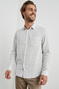 WYATT SHIRT - GREY GINGHAM MELANGE|Rails Fashion