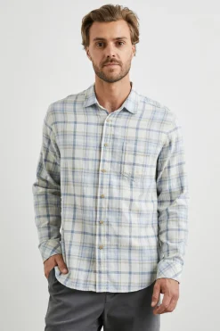 WYATT SHIRT - OAT DENIM HEATHER|Rails Shop