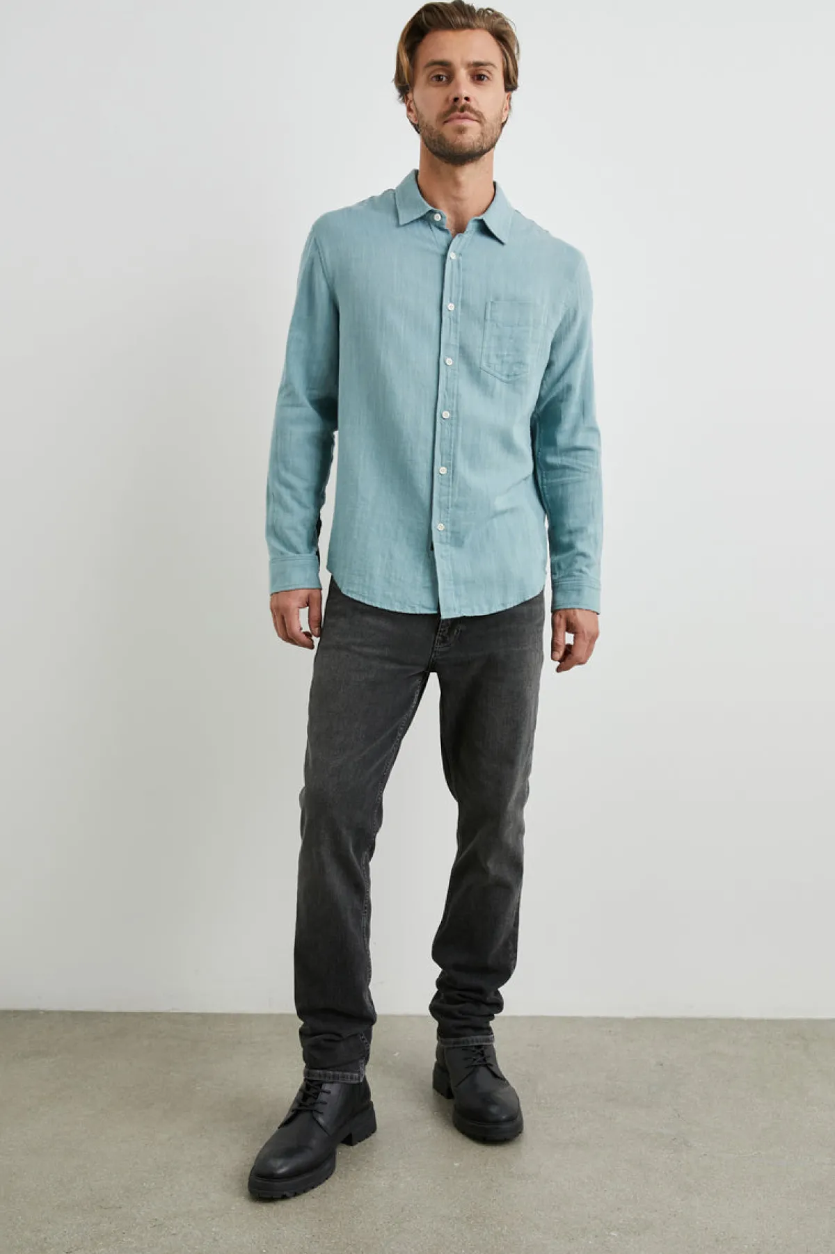 WYATT SHIRT - SEA GREEN|Rails Outlet