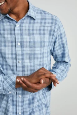 WYATT SHIRT - SKY DENIM HEATHER|Rails Online