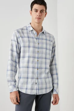 WYATT SHIRT - WHITE DENIM HEATHER|Rails Discount