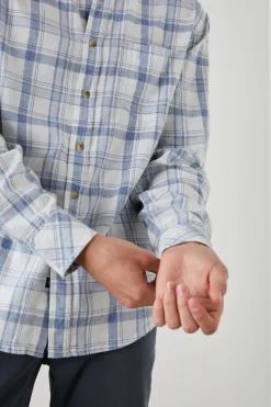 WYATT SHIRT - WHITE DENIM HEATHER|Rails Discount