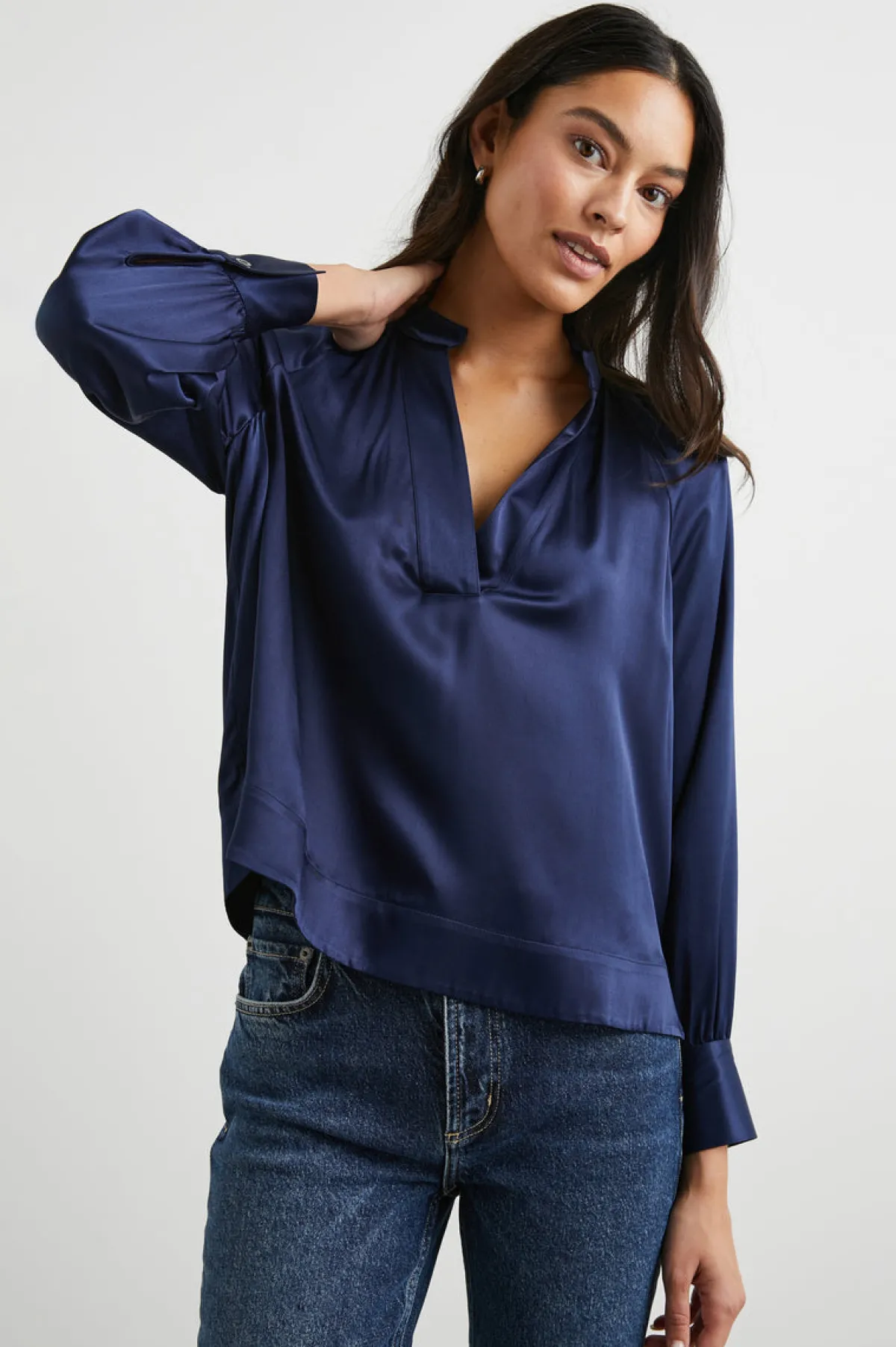 WYNNA TOP - NAVY|Rails Online