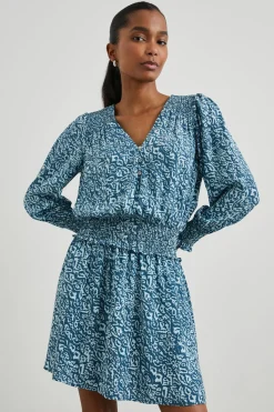ZANA DRESS - BLUE HAVANA|Rails Shop